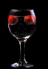 cherry tomatoes in a glass