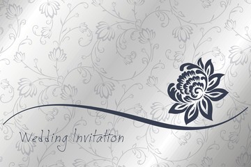 water lily , wedding card design, India