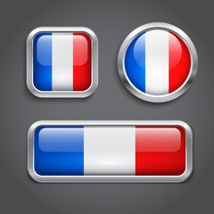 France flag buttons