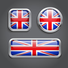 United Kingdom Flag buttons
