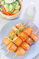 salmon kebab