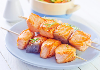 salmon kebab