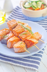 salmon kebab