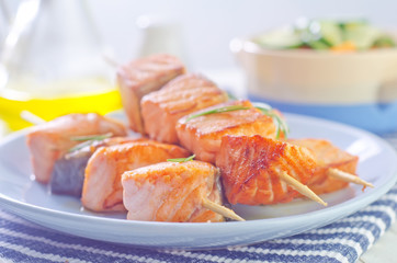 salmon kebab
