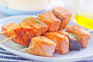 salmon kebab