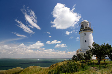 Fototapeta na wymiar lighthouse in Kerch Strait