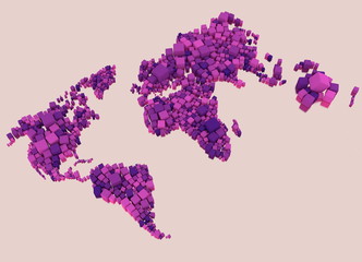 cubic world map