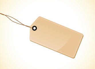 a brown tag label
