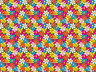 abstract seamless pattern made of flowers