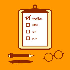 Quality control icon concept