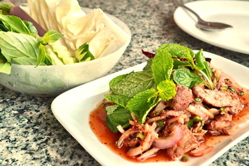 Spicy pork-Lao food,Minced pork