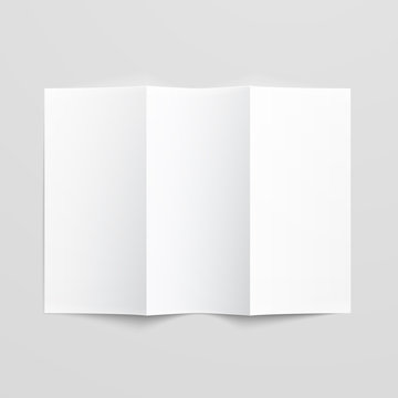 Blank Trifold Paper Brochure.