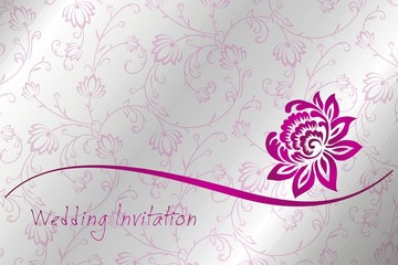 water lily , wedding card design, India
