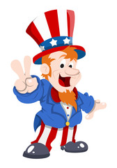 happy and cute uncle sam