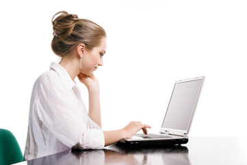 Woman working with computer