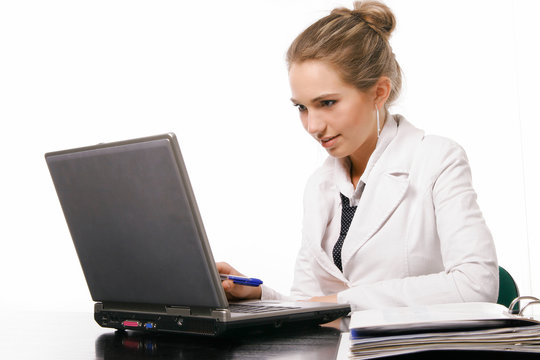 Woman working with computer