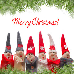 Christmas Elves decorations. Product made from salt and flour