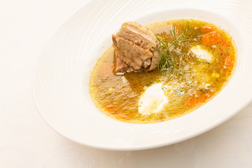 soup with meat