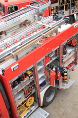 Naklejka premium Feuerwehrauto beim Einsatz