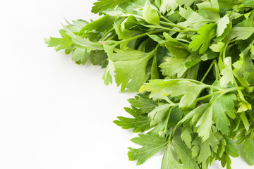 Bunch of fresh parsley isoleted on a white background