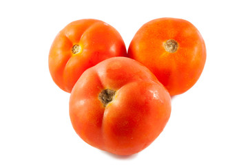 tomato on white. with clipping path