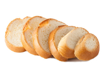 wheaten bread sliced, on white