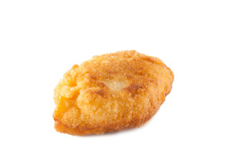 Fresh baked russian pastry pirozhki isolated on white