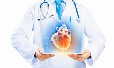 Doctor holding tablet pc