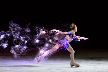 Little girl figure skating