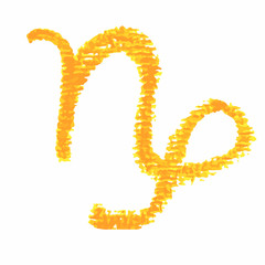 Horoskop Icon Pastell Skizze Vektor Steinbock