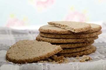 oatcakes on a kitchen towel