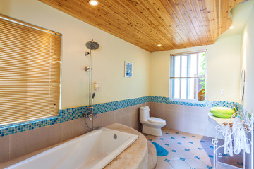 bathroom in the hotel