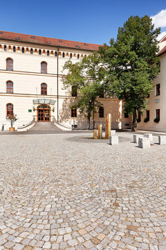 Eingang Leucorea, Martin-Luther-Universität in Wittenberg