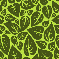 Seamless texture - the Leaf fall (green)
