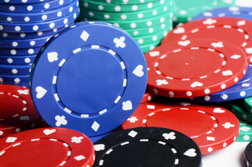 Casino chips as a background