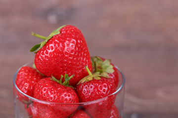 berries in a glass