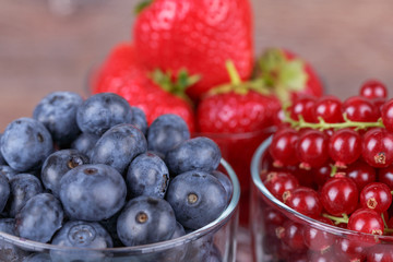 berries in a glass