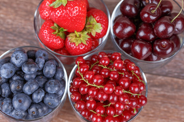 berries in a glass