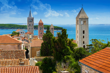 Beautiful cityscape of Croatia, the city of Rab - 55949889