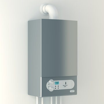 Home gas-fired boiler. The installation of gas equipment.