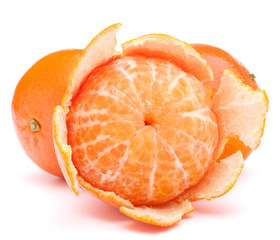 Peeled tangerine or mandarin fruit