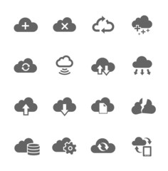 Fototapeta na wymiar Simple Icon set related to computing cloud