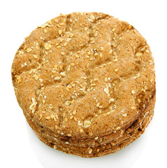 tasty crispbread isolated on white