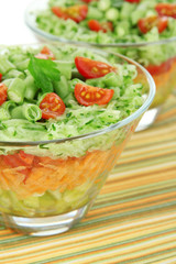 Tasty salad with fresh vegetables