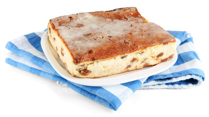 Cheese casserole with raisins