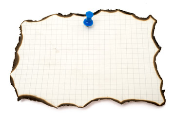 Versengter Merkzettel