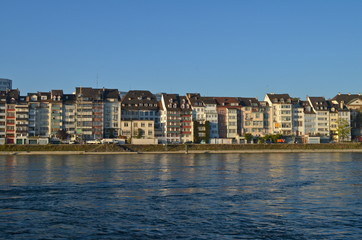 Obraz premium River Houses on the Rhine, Basel, Switzerland