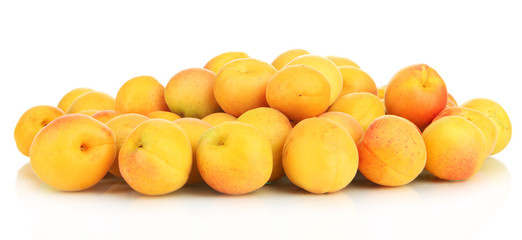 Fresh natural apricot isolated on white