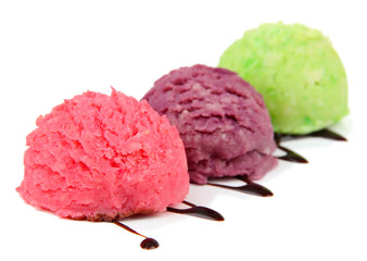 Delicious ice cream isolated on white