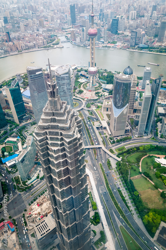 Wall mural Shanghai Skyscraper